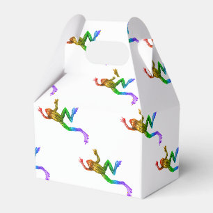 SlipperyJoe's regenbogenfarbener Frosch gerenderte Geschenkschachtel