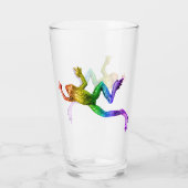 SlipperyJoe's regenbogenfarbener Frosch gerenderte Glas (Rückseite)