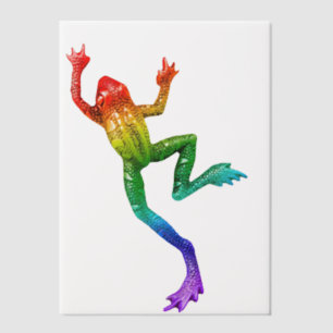 SlipperyJoe's regenbogenfarbener Frosch gerenderte Pergament Einladungen