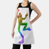 SlipperyJoe's regenbogenfarbener Frosch gerenderte Schürze (InSitu)