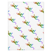SlipperyJoe's regenbogenfarbener Frosch gerenderte Tischdecke (Vorderseite)