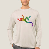 SlipperyJoe's regenbogenfarbener Frosch gerenderte Tri-Blend Shirt (Vorderseite)