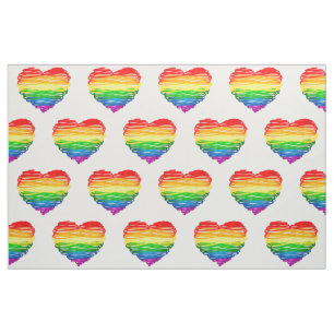 SlipperyJoes regenbogenfarbenes Herz mit kritzelig Stoff