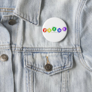 SlipperyJoe's regenbogenfarbenes Pride-Schild plat Button