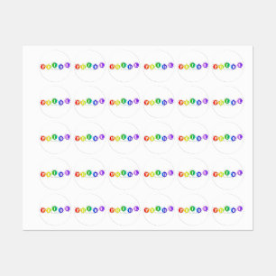 SlipperyJoe's regenbogenfarbenes Pride-Schild plat Etiketten