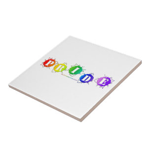 SlipperyJoe's regenbogenfarbenes Pride-Schild plat Fliese