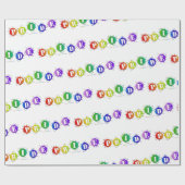 SlipperyJoe's regenbogenfarbenes Pride-Schild plat Geschenkpapier (Flach)