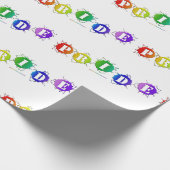 SlipperyJoe's regenbogenfarbenes Pride-Schild plat Geschenkpapier (Ecke)