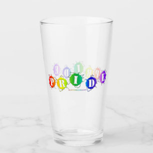SlipperyJoe's regenbogenfarbenes Pride-Schild plat Glas