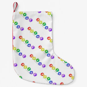 SlipperyJoe's regenbogenfarbenes Pride-Schild plat Kleiner Weihnachtsstrumpf