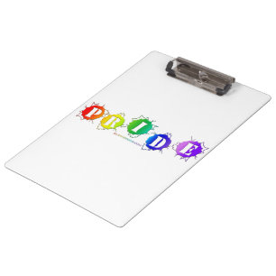SlipperyJoe's regenbogenfarbenes Pride-Schild plat Klemmbrett