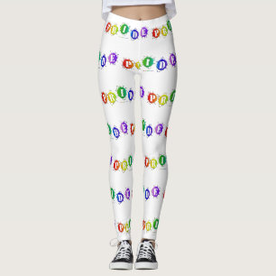 SlipperyJoe's regenbogenfarbenes Pride-Schild plat Leggings