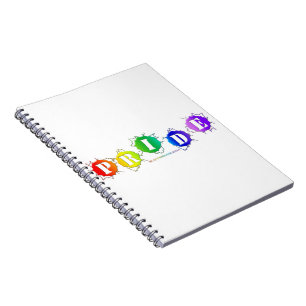 SlipperyJoe's regenbogenfarbenes Pride-Schild plat Notizblock