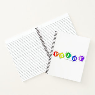 SlipperyJoe's regenbogenfarbenes Pride-Schild plat Notizblock