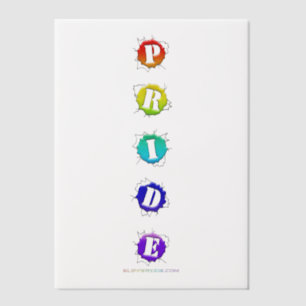 SlipperyJoe's regenbogenfarbenes Pride-Schild plat Pergament Einladungen