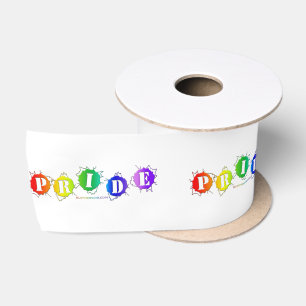 SlipperyJoe's regenbogenfarbenes Pride-Schild plat Satinband