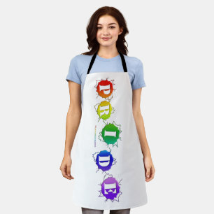 SlipperyJoe's regenbogenfarbenes Pride-Schild plat Schürze