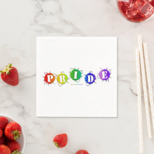 SlipperyJoe's regenbogenfarbenes Pride-Schild plat Serviette