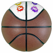 SlipperyJoe's regenbogenfarbenes Stolz-Zeichen dor Basketball (Rechts)