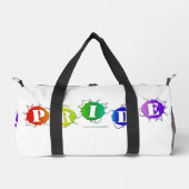 SlipperyJoe's regenbogenfarbenes Stolz-Zeichen dor Duffle Bag (Vorderseite)