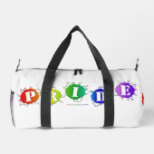 SlipperyJoe's regenbogenfarbenes Stolz-Zeichen dor Duffle Bag (Rückseite)