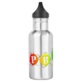 SlipperyJoe's regenbogenfarbenes Stolz-Zeichen dor Edelstahlflasche (Links)