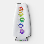 SlipperyJoe's regenbogenfarbenes Stolz-Zeichen dor Flaschenkühler (Vorderseite)