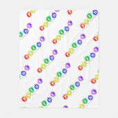 SlipperyJoe's regenbogenfarbenes Stolz-Zeichen dor Fleecedecke (Vorderseite)