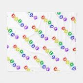 SlipperyJoe's regenbogenfarbenes Stolz-Zeichen dor Fleecedecke (Vorderseite (Horizontal))