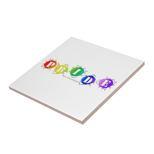 SlipperyJoe's regenbogenfarbenes Stolz-Zeichen dor Fliese (Seite)