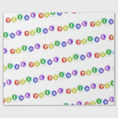 SlipperyJoe's regenbogenfarbenes Stolz-Zeichen dor Geschenkpapier (Flach)