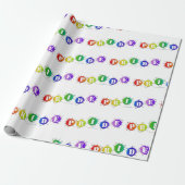 SlipperyJoe's regenbogenfarbenes Stolz-Zeichen dor Geschenkpapier (Ungerollt)