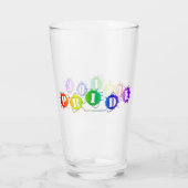 SlipperyJoe's regenbogenfarbenes Stolz-Zeichen dor Glas (Rückseite)