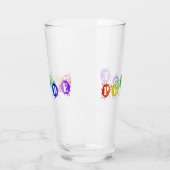 SlipperyJoe's regenbogenfarbenes Stolz-Zeichen dor Glas (Links)