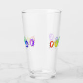 SlipperyJoe's regenbogenfarbenes Stolz-Zeichen dor Glas (Rechts)