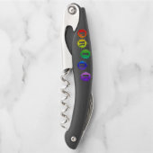 SlipperyJoe's regenbogenfarbenes Stolz-Zeichen dor Kellnermesser (Vorderseite)