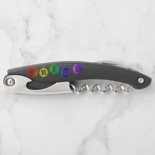 SlipperyJoe's regenbogenfarbenes Stolz-Zeichen dor Kellnermesser (Vorderseite)