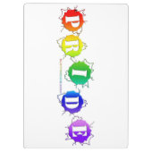SlipperyJoe's regenbogenfarbenes Stolz-Zeichen dor Klemmbrett (Rückseite)