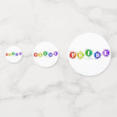 SlipperyJoe's regenbogenfarbenes Stolz-Zeichen dor Konfetti (Vorderseiten)