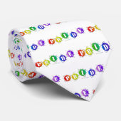 SlipperyJoe's regenbogenfarbenes Stolz-Zeichen dor Krawatte (Gerollt)