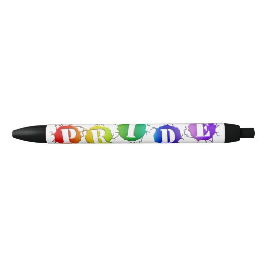 SlipperyJoe's regenbogenfarbenes Stolz-Zeichen dor Kugelschreiber (Vorderseite)