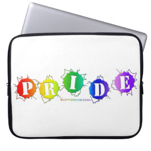 SlipperyJoe's regenbogenfarbenes Stolz-Zeichen dor Laptopschutzhülle