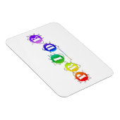 SlipperyJoe's regenbogenfarbenes Stolz-Zeichen dor Magnet (Rechte Seite)