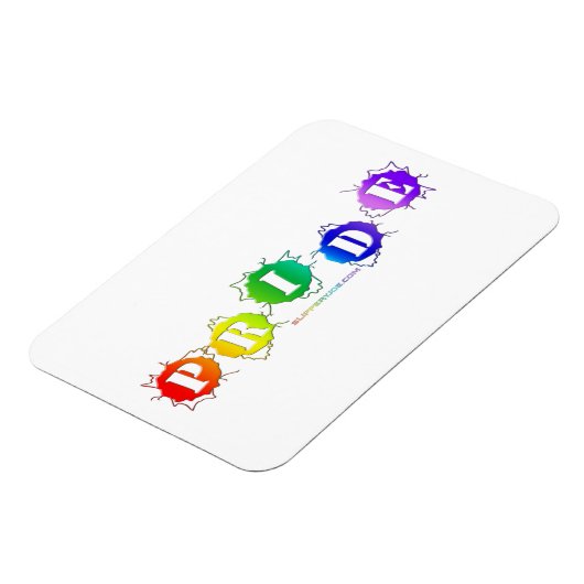 SlipperyJoe's regenbogenfarbenes Stolz-Zeichen dor Magnet (Linke Seite)