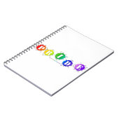 SlipperyJoe's regenbogenfarbenes Stolz-Zeichen dor Notizblock (Linke Seite)