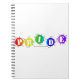 SlipperyJoe's regenbogenfarbenes Stolz-Zeichen dor Notizblock (Vorderseite)