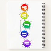 SlipperyJoe's regenbogenfarbenes Stolz-Zeichen dor Notizblock (Rückseite)