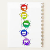 SlipperyJoe's regenbogenfarbenes Stolz-Zeichen dor Planer (Rückseite)