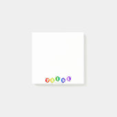 SlipperyJoe's regenbogenfarbenes Stolz-Zeichen dor Post-it Klebezettel (Vorderseite)