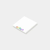 SlipperyJoe's regenbogenfarbenes Stolz-Zeichen dor Post-it Klebezettel (angewinkelt)